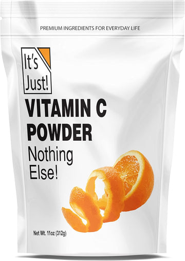 It's Just! - Vitamin C Powder, 100% Pure Ascorbic Acid, Food Grade, Immune Support, Homemade Cosmetics (11oz)