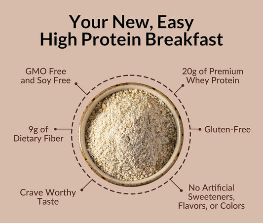 Naked Oats - Chocolate Pb Banana Overnight Oats, 20G Whey Protein, Gluten-Free Oatmeal Instant Breakfast Or Shake, High Protein Oatmeal, High Fiber Breakfast Shake, Non Gmo, No Soy - 12 Servings