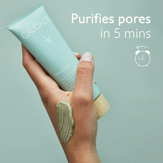 Caudalie Vinopure Purifying Clay Mask - Purifies Pores In 5 Minutes