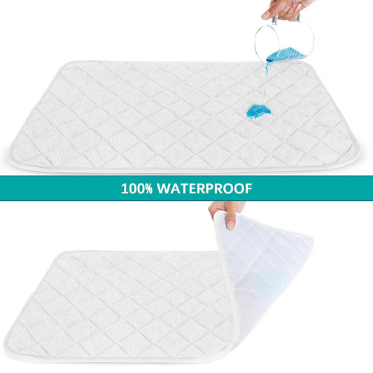 Changing Pad Liner - 5 Pack (Improved Thickness) 14" X 26" Superior Viscose Made From Bamboo Terry Surface, Waterproof & Absorbent Diaper Changing Pad Liners