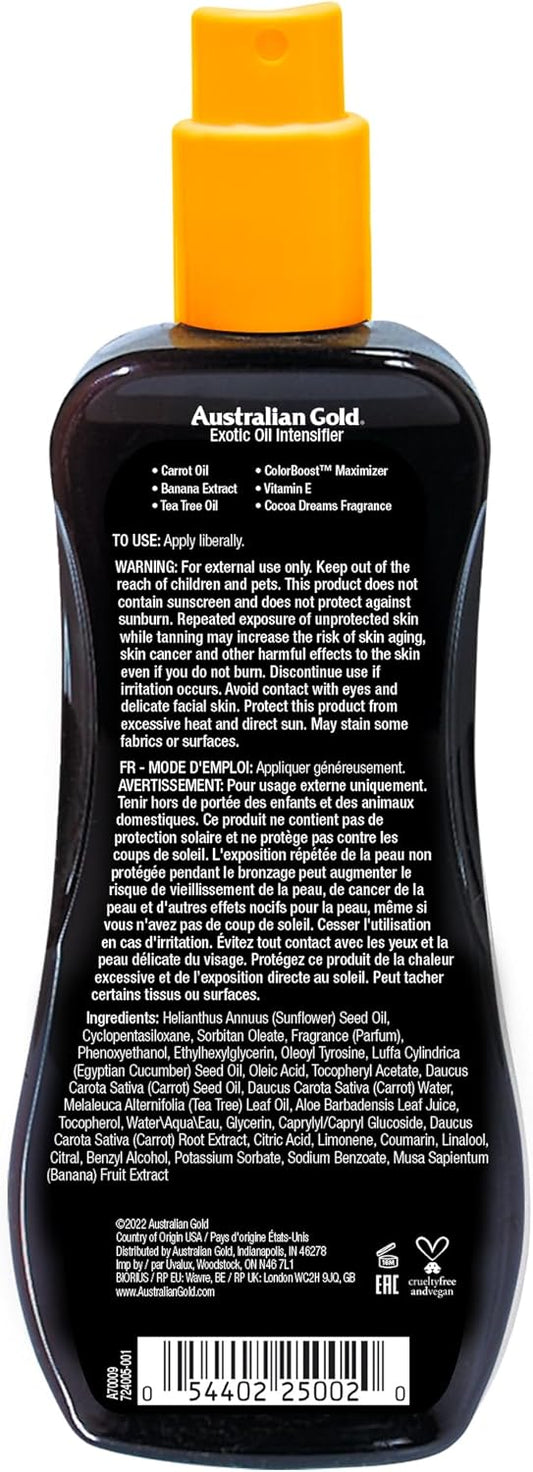 Australian Gold Exotic Oil Intensifier Dark Tanning Oil 237 Ml (Pack Of 1)