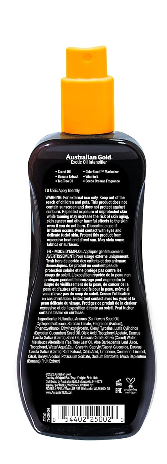 Australian Gold Dark Tanning Exotic Oil, Carrot Extract Formula, 8 Fl Oz (Pack of 1) (Packaging may vary)