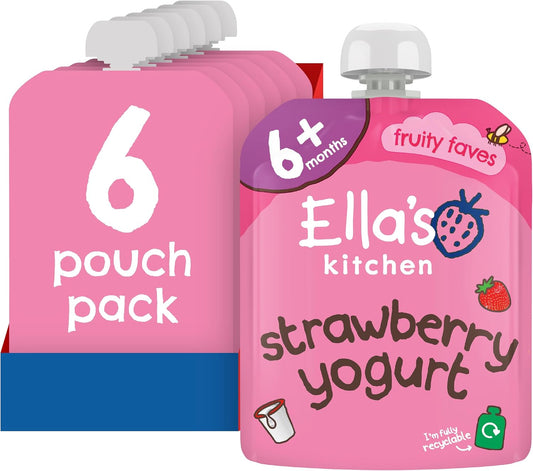 Ella'S Kitchen Greek Yoghurt And Strawberries 90 G (Pack Of 6)