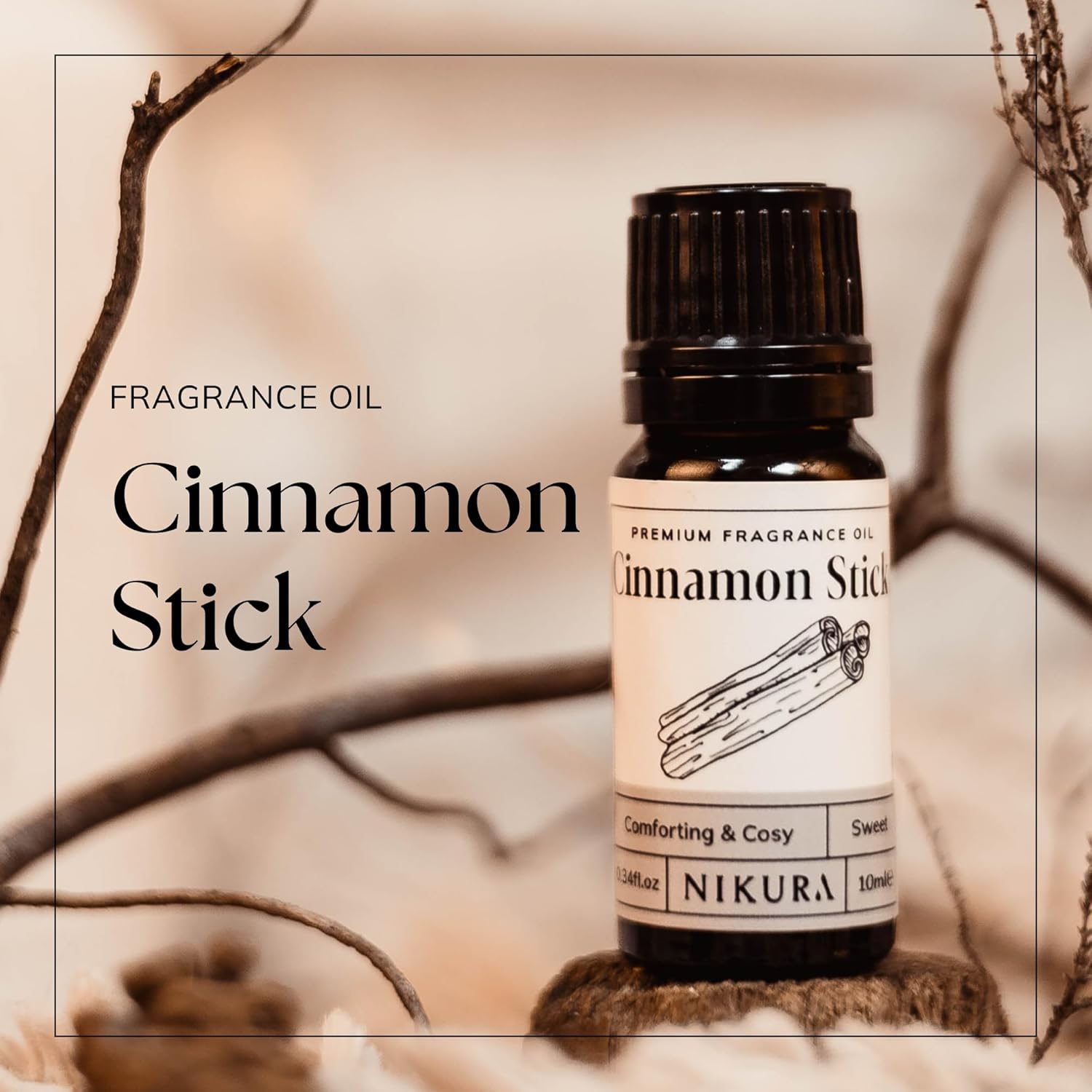 Nikura | Cinnamon Stick Fragrance Oil - 50ml | Perfect for Soap Making, Candle Making, Wax Melts, Diffuser | Great for use in Bath Bombs, Perfume Oil, Perfume Scents | Vegan & UK Made : Amazon.co.uk: Health & Personal Care