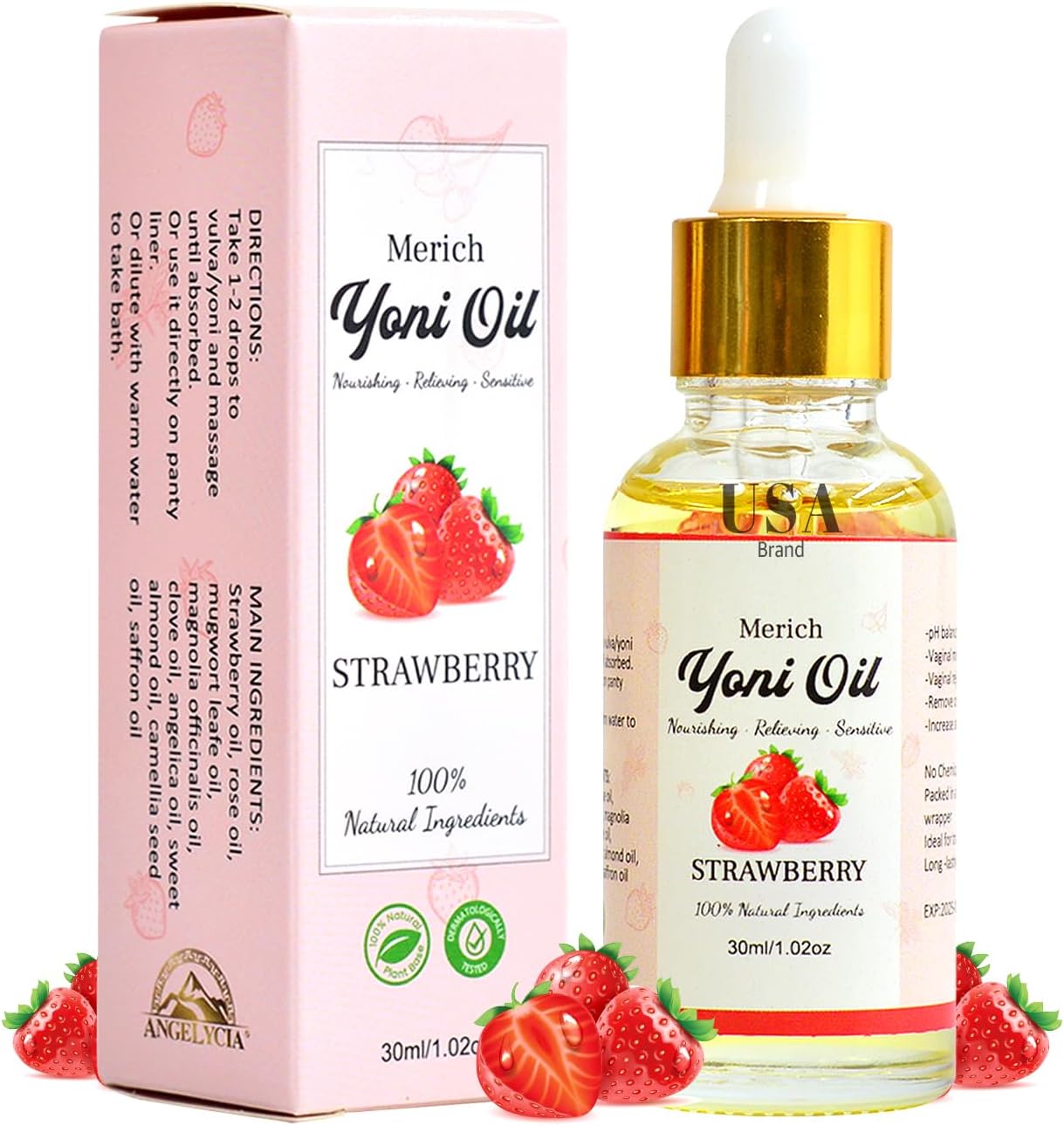 Merich Natural Yoni Oil | Feminine Yoni Detox Oil | Restores Ph Balance For Women | Eliminates Odor | Natural Vaginal Tightening And Gentle Cleansing (Jasmine)