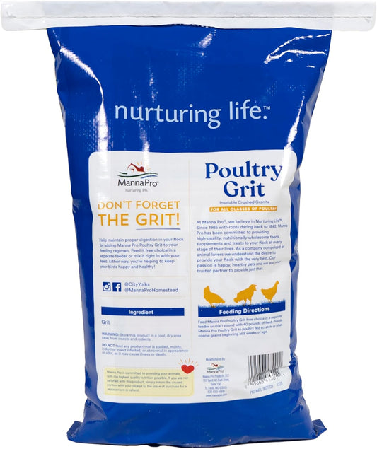 Manna Pro Poultry Grit|Insoluble Crushed Granite|25 Pounds