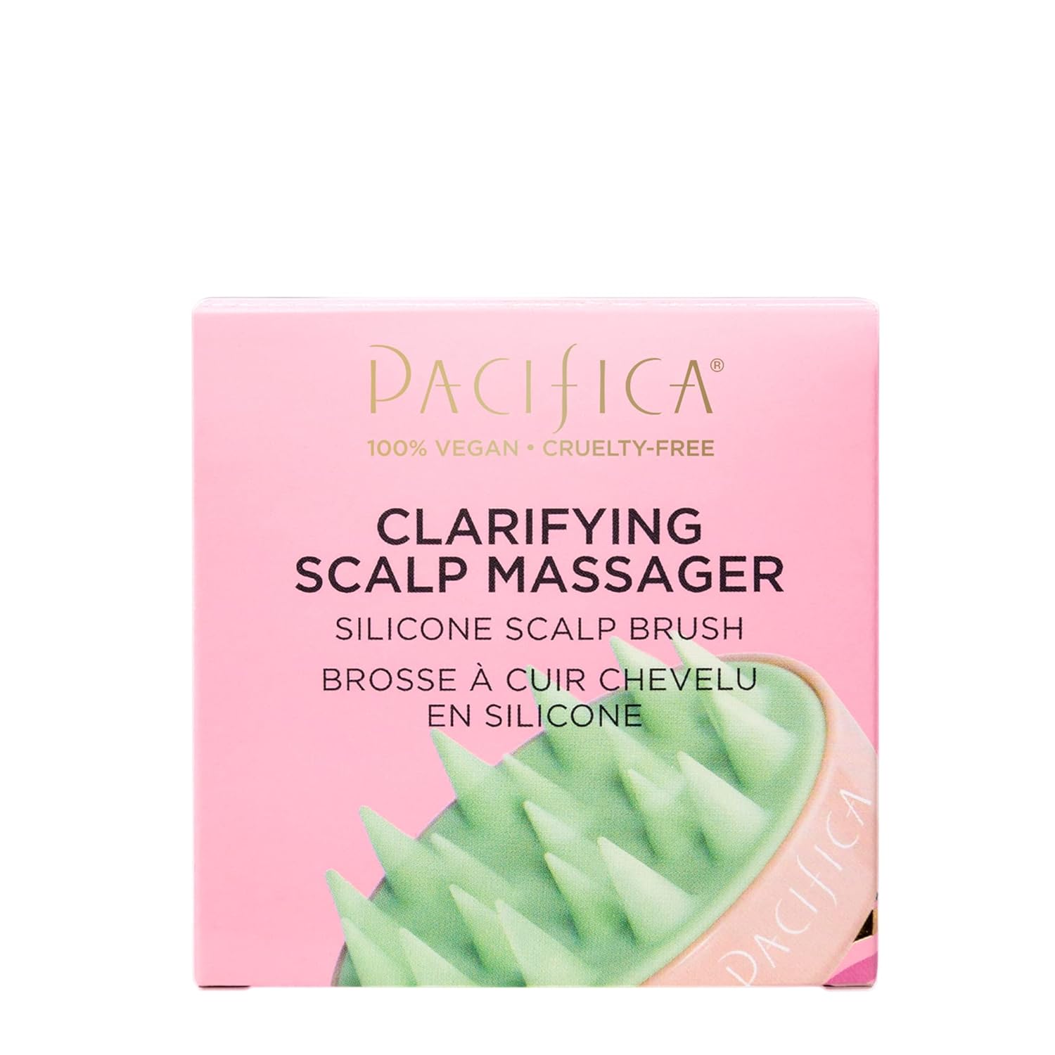 Pacifica Beauty | Rosemary Apple Cider Scalp Detox Tonic + Clarifying Shampoo Scalp Massage Brush | Remove Dirt, Product Buildup and Oil | for Irritated Scalp | Soft Silicone Bristles | Cruelty Free : Beauty & Personal Care