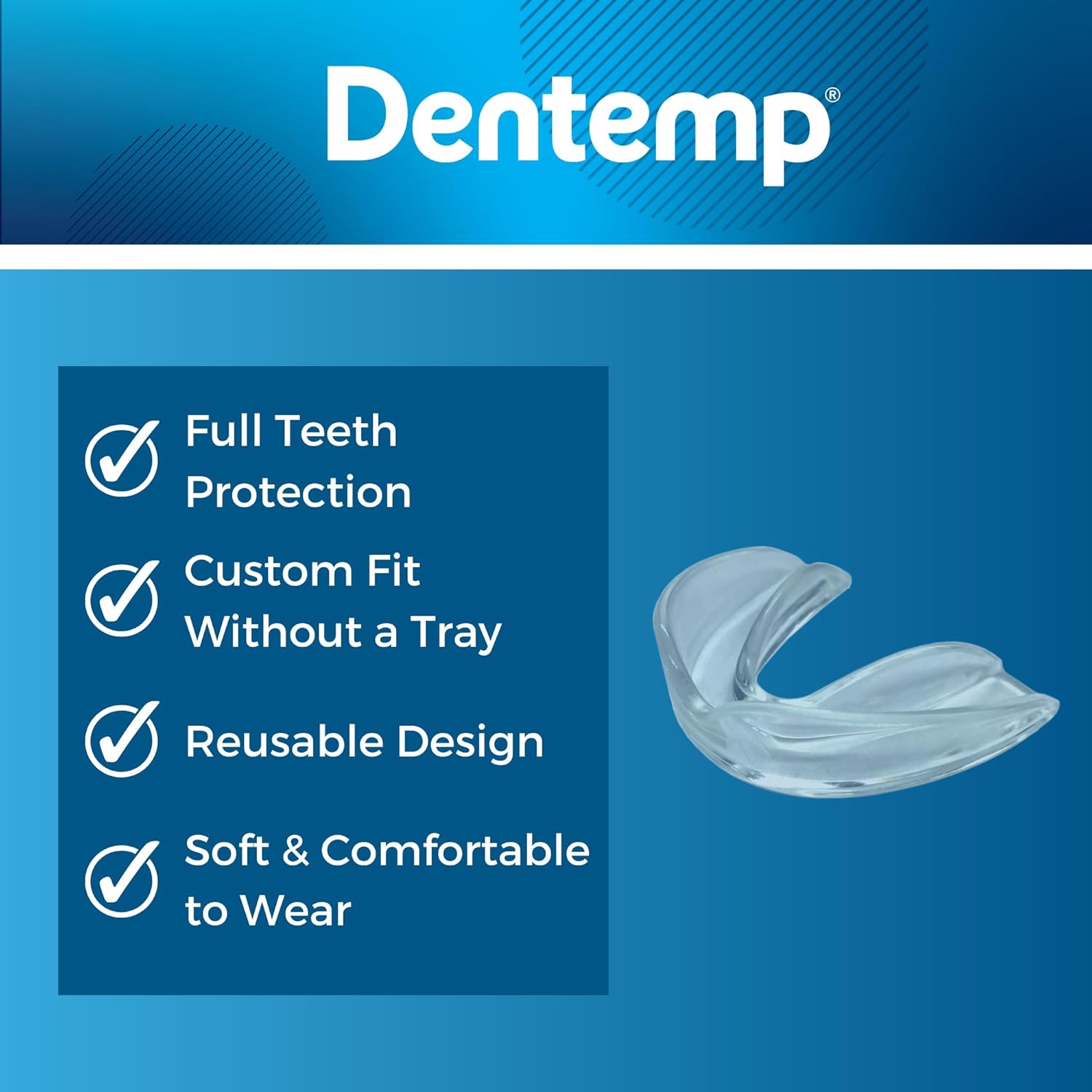 Dentemp Protect-It Custom Fit Grinding Mouth Guard 8 Pack for Grinding Teeth at Night - Night Guards for Teeth Grinding & Sleep : Health & Household