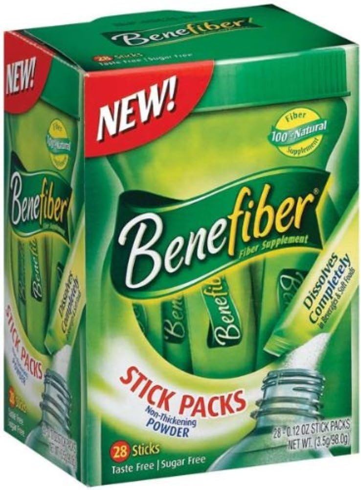 Benefiber Fiber Sugar-Free On the Go Stick Packs, Unavored, 28 ea (Pack of 3)