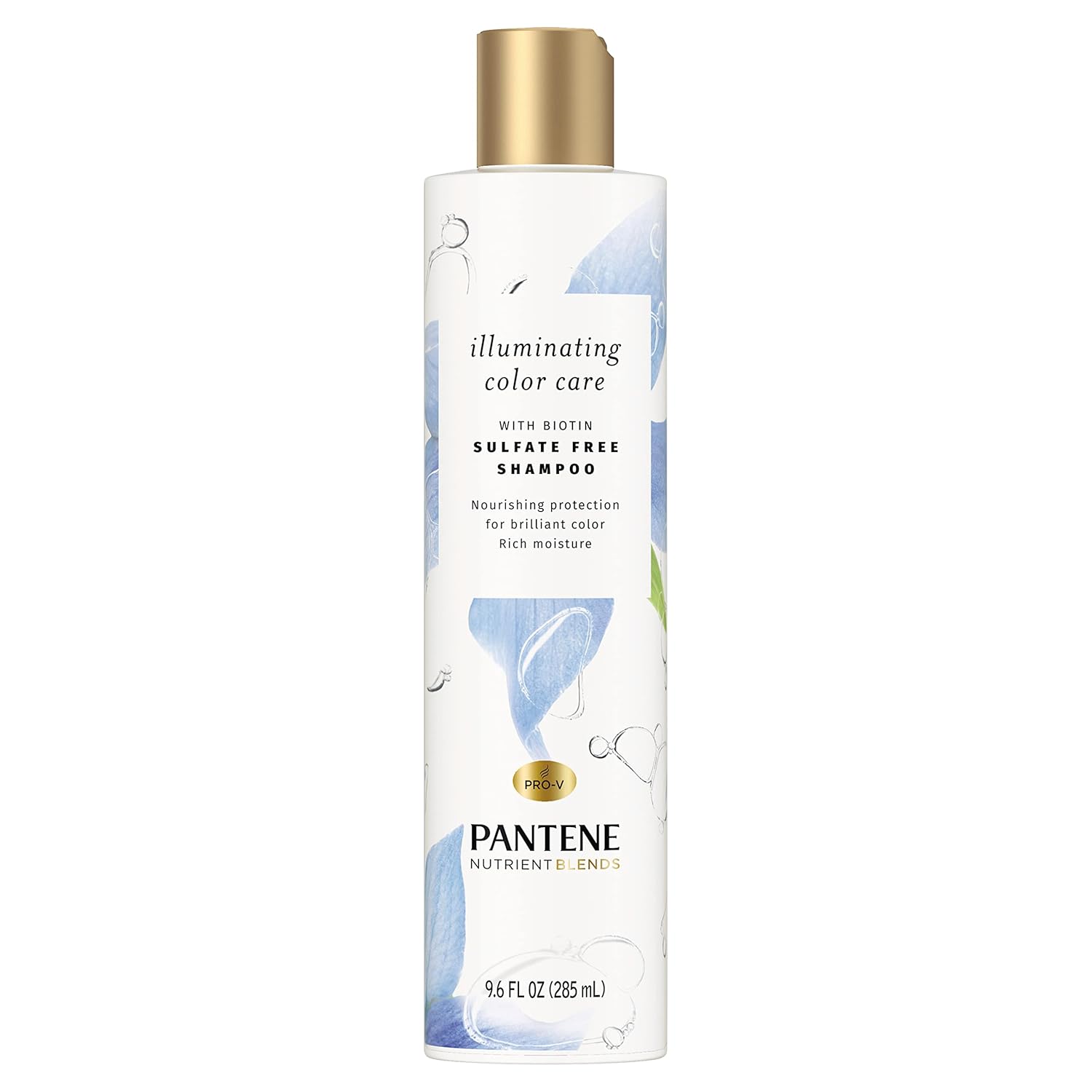 Pantene Sulfate Free Shampoo with Biotin, Safe for Color Treated Hair, Nutrient Blends Illuminating Color Care, 9.6 fl oz, Pack of 4 : Beauty & Personal Care