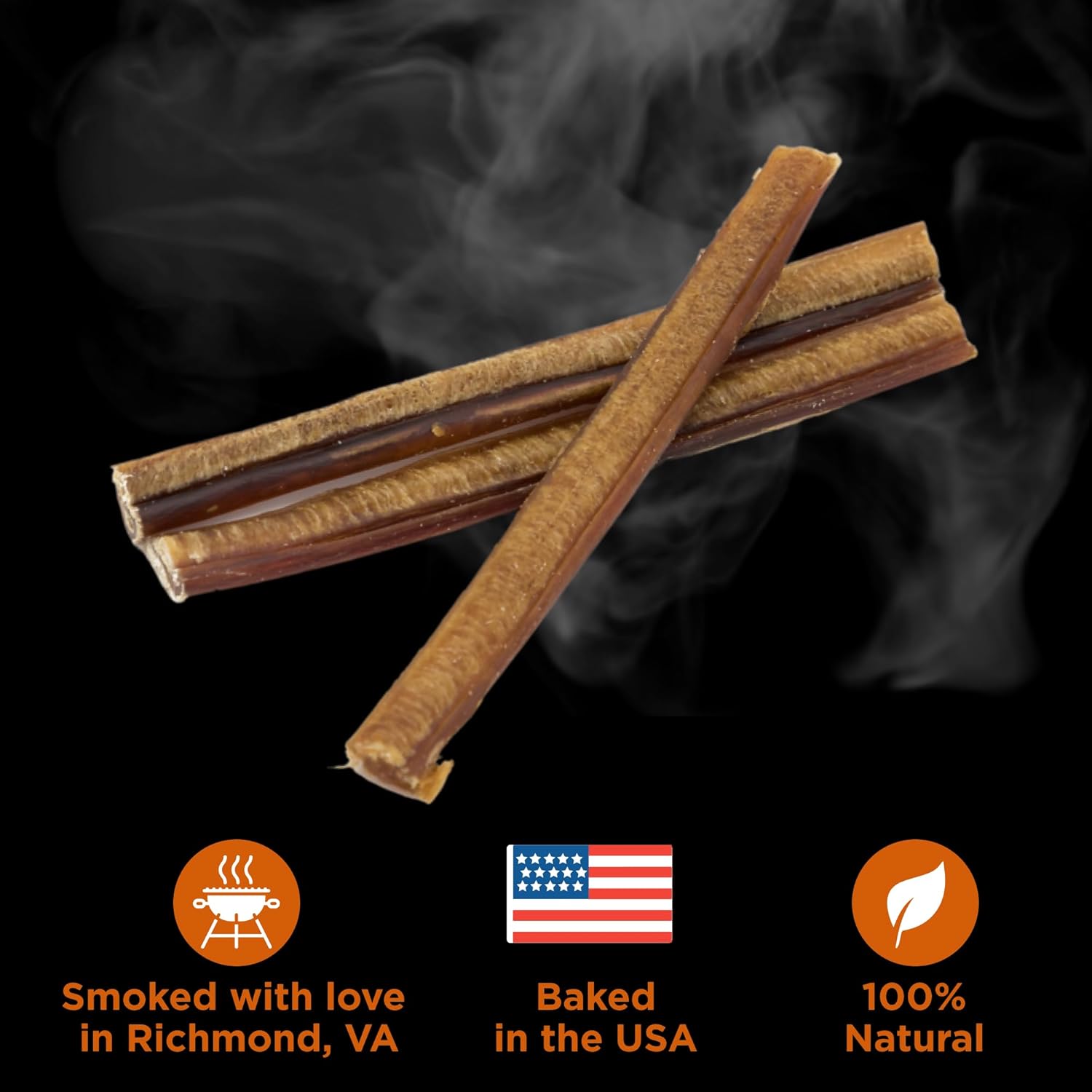 Best Bully Sticks Premium Hickory Smoked 100% Natural Thin 6 Inch Bully Sticks for Dogs - Odor Free with Smoky Aroma - No Additives, Free-Range Grass-Fed Beef, Grain-Free Dog Chews Thin, 24 Pack : Pet Supplies