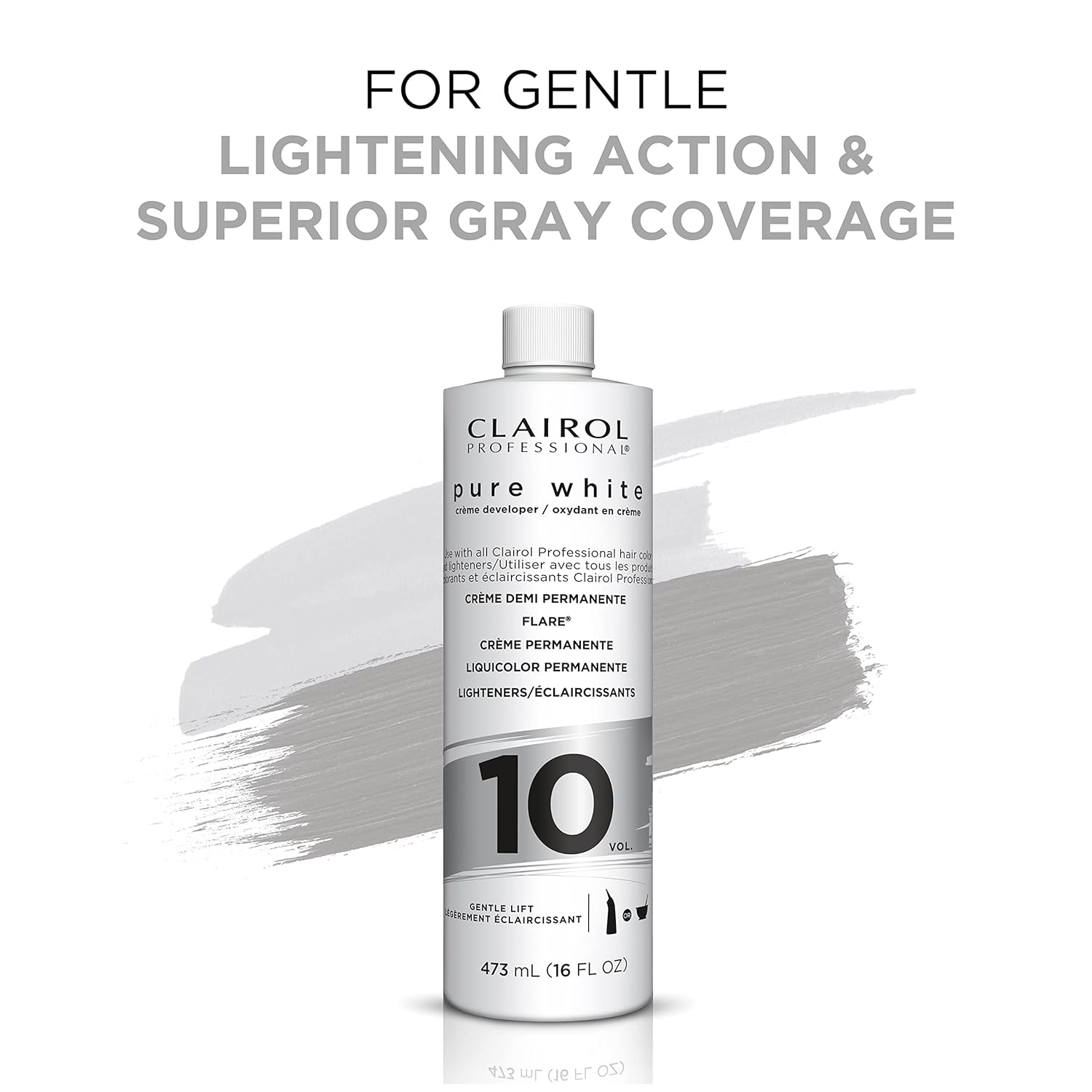 Clairol Professional Pure White 10 volume Crème Developer, 16 oz