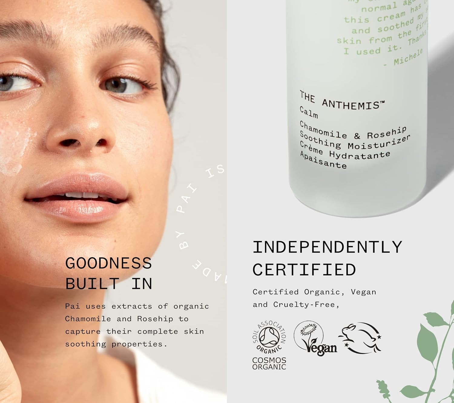 Pai Skincare - The Anthemis: Organic Chamomile + Rosehip Soothing Facial Moisturizer | Natural, Vegan, Sensitive Skincare (1.7 Fl Oz | 50 Ml) : Beauty & Personal Care