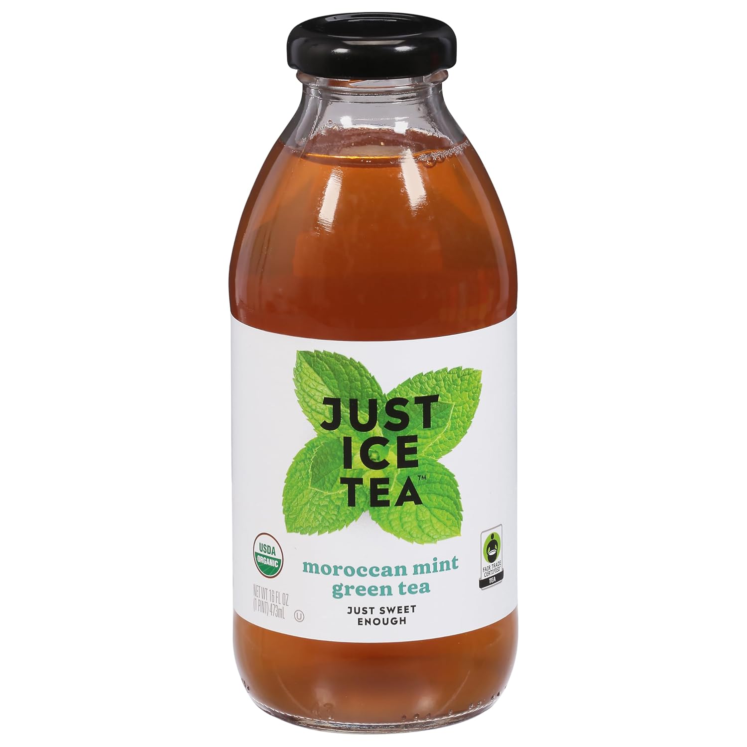 Just Ice Tea Organic Moroccan Mint Green Tea, 16 Fz