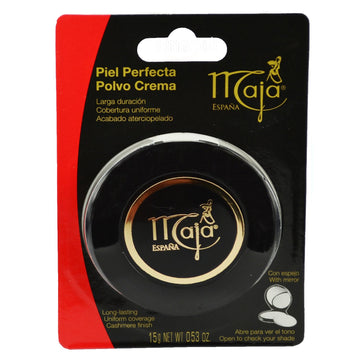 Beige Oscuro Maja Pressed Powder| Delicately Scented Pressed Powder, Mirror And Tassel Compartment For Flawless Skin; 0.53 Ounces