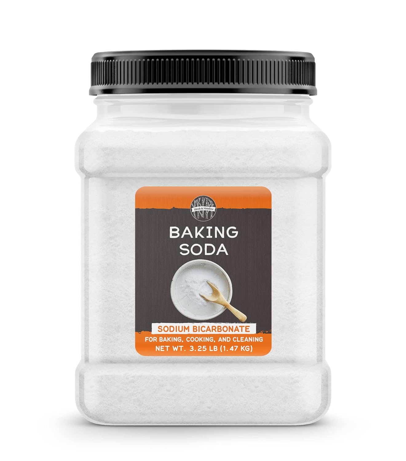 Birch & Meadow Baking Soda, Sodium Bicarbonate, Cooking & Cleaning (3.25 Pounds)