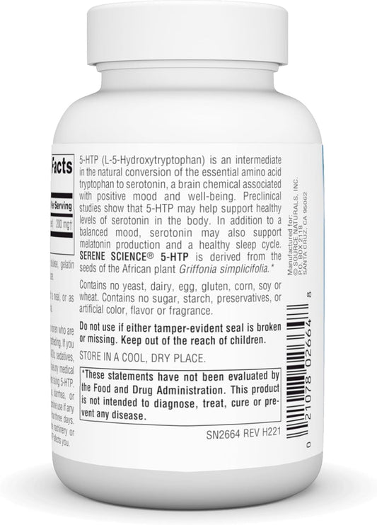 Source Naturals Serene Science 5-Htp, Balanced Mood*, Non-Gmo Dietary Supplement, 200 Mg - 120 Capsules