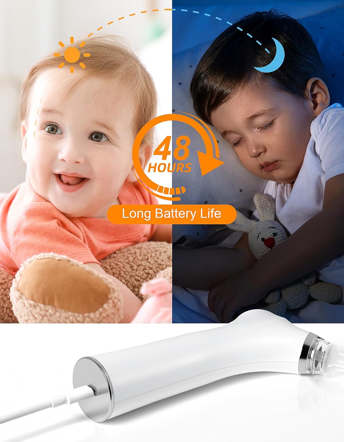 Nasal Aspirator for Baby, Adjustable 3-Level Suction Electric Baby Nasal Aspirator, Safe and Gentle Baby Nose Sucker with Music and 3 Different Food Grade Silicone Nose Suction Nozzles : Baby