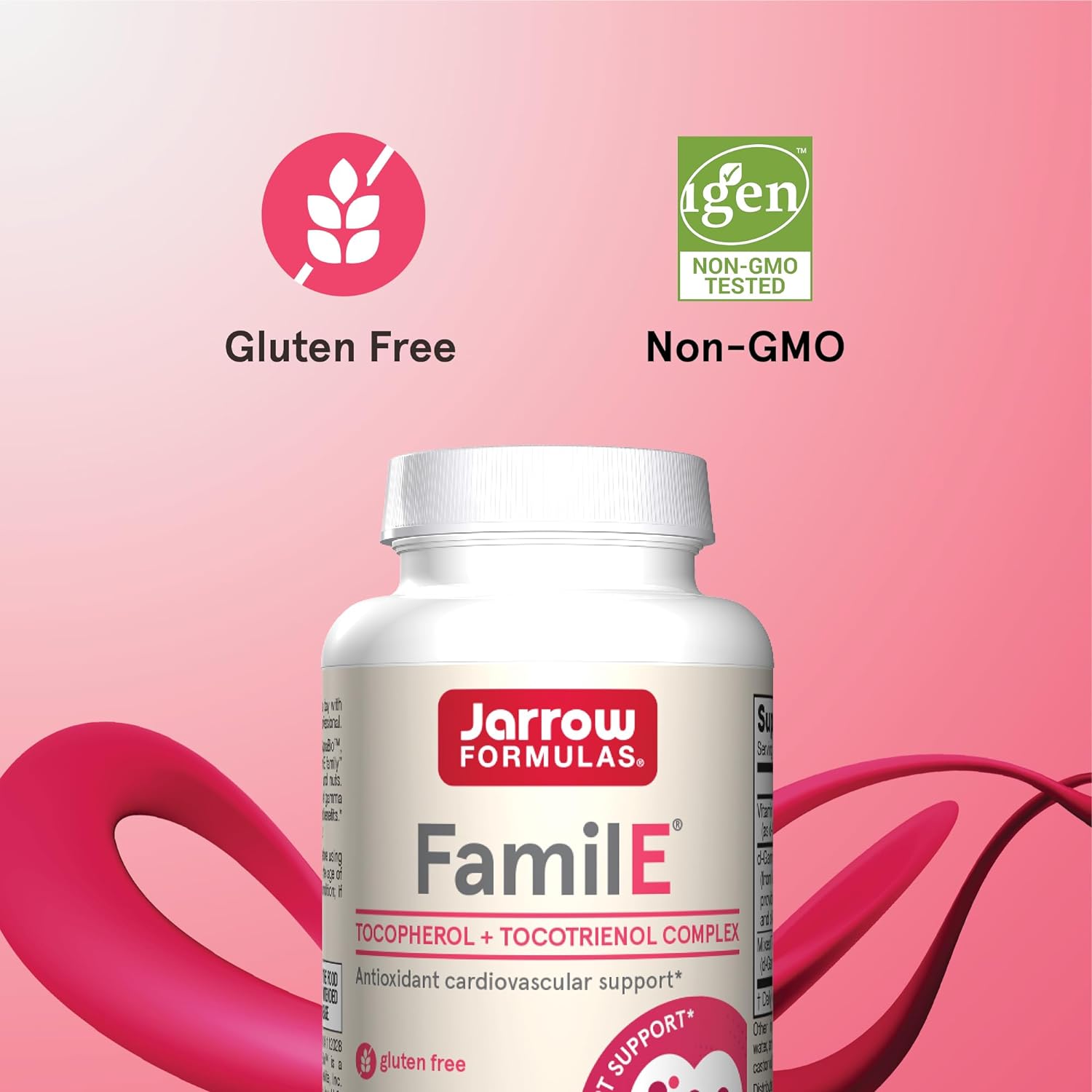 Jarrow Formulas Famil-E - Promotes Heart & Cardiovascular Health - Contains All Eight Members of The Vitamin E Family - Rich in Gamma Tocopherol & Tocotrienols - 60 Softgels