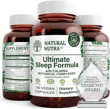 Natural Nutra Ultimate Sleep Formula Supplement, Supports Normal Sleep, Helps Relax Muscles And Calm Your Brain, 50 Capsules