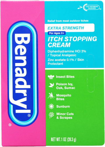 Benadryl Extra Strength Anti-Itch Topical Gel with 2% Diphenhydramine HCI for Itch Relief of Outdoor Itches Associated with Poison Ivy, Insect Bites & More, 1 fl oz