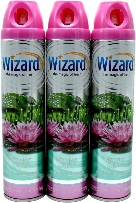 Wizard The Magic of Fresh Air Freshener 10 oz Morning Mist (Package May Vary) Pack of (3) : Health & Household