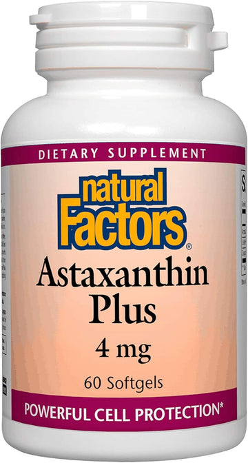Natural Factors Astaxanthin Plus 4Mg, 60 Ct