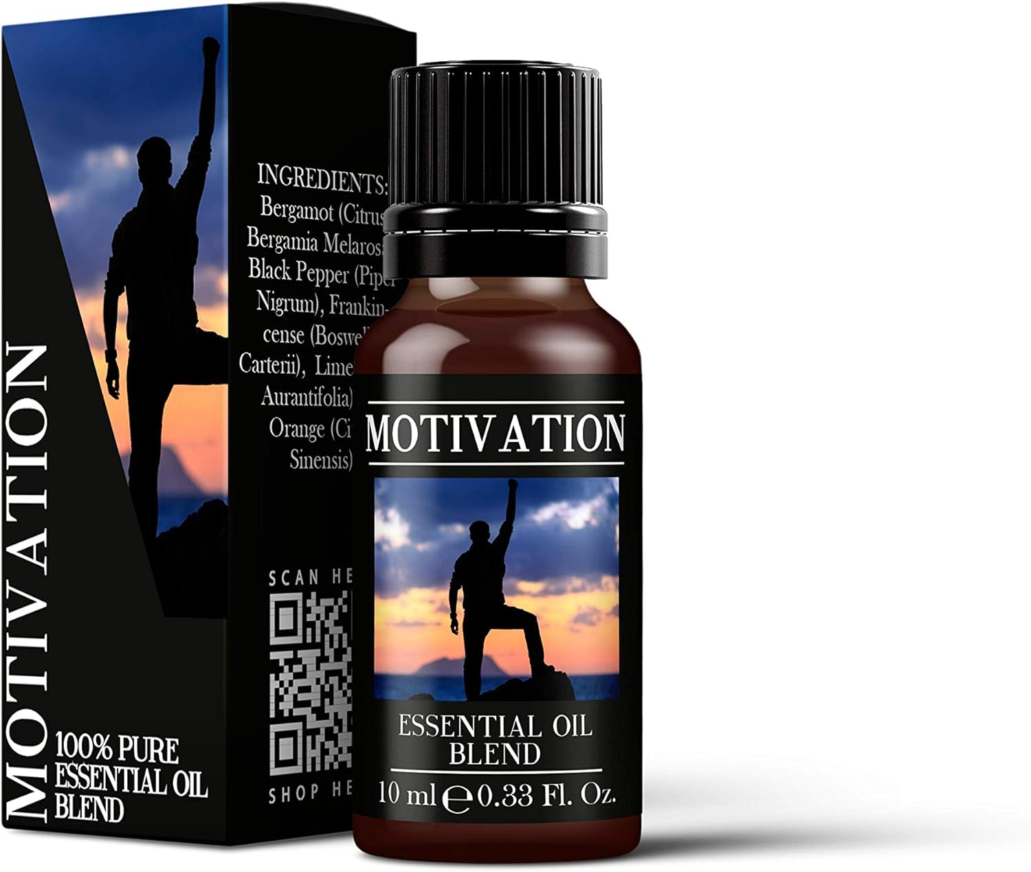 Mystix London | Motivation Pure & Natural Essential Oil Blend 10Ml - For Diffusers, Aromatherapy & Massage Blends | Perfect As A Gift | Vegan, Gmo Free
