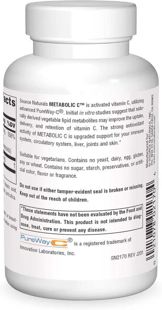 Source Naturals Metabolic C 500Mg Vitamin C - 90 Tablets