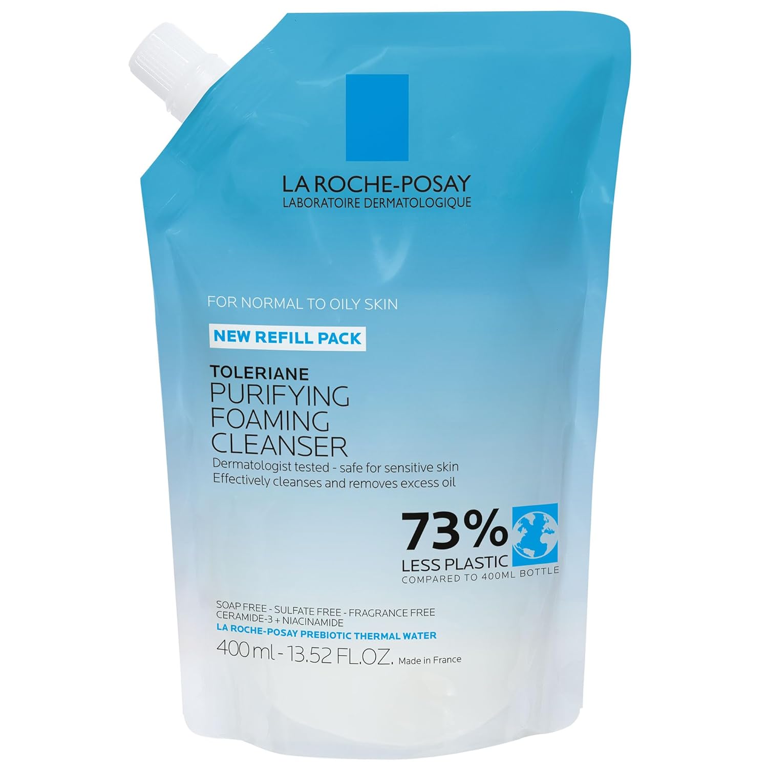 La Roche-Posay Toleriane Purifying Foaming Facial Cleanser, Oil Free Face Wash For Oily Skin And For Sensitive Skin With Niacinamide, Pore Cleanser Won’T Dry Out Skin, Unscented