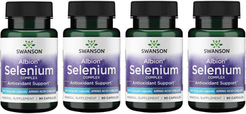 Swanson Albion Complexed Selenium 200 Mcg 90 Capsules (4 Pack)
