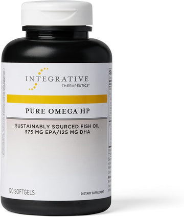 Integrative Therapeutics - Pure Omega Hp Fish Oil Softgels - 575 Mg Omega 3 Fatty Acids With Epa And Dha - Fish Oil -Sustainably Sourced - 120 Count