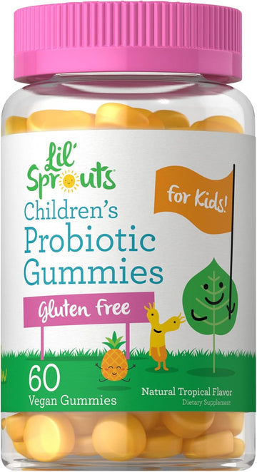 Carlyle Children'S Probiotic | 60 Gummies | Tropical Flavor | Vegan, Non-Gmo & Gluten Free Supplement | By Lil' Sprouts