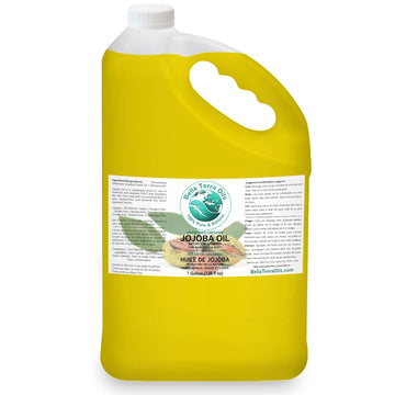 Golden Jojoba Oil – 1 gallon, Non-Comedogenic with Vitamin E & Natural Fatty Acids for Hair & Skin. Bella Terra Oils