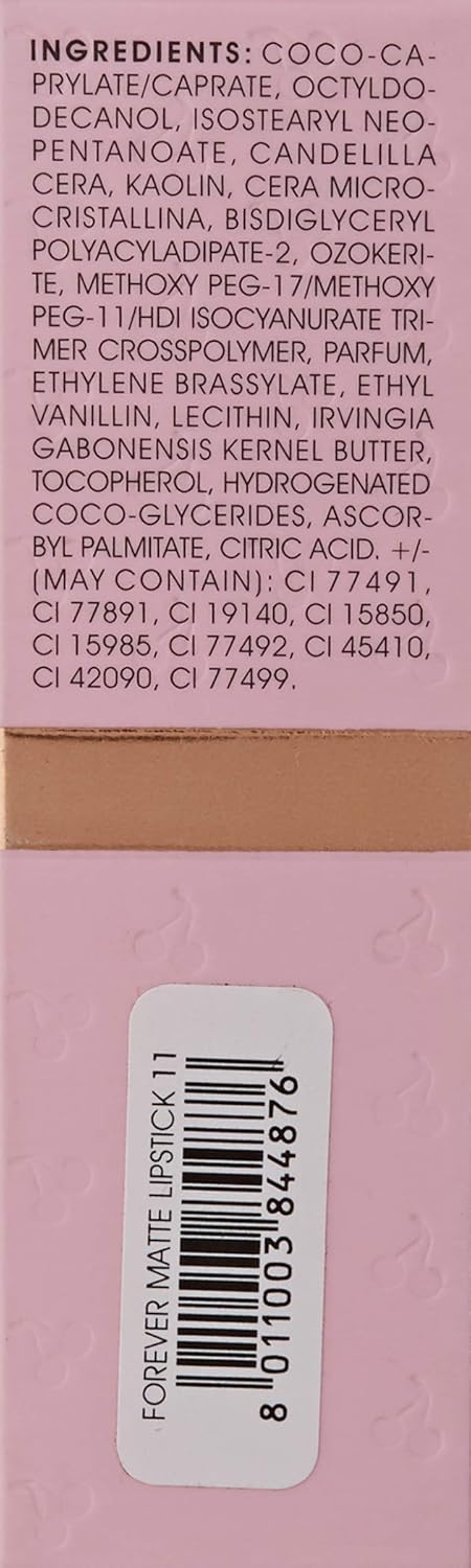 Naj-Oleari Forever Matte Lipstick Make-Up Face Woman 10 Wine
