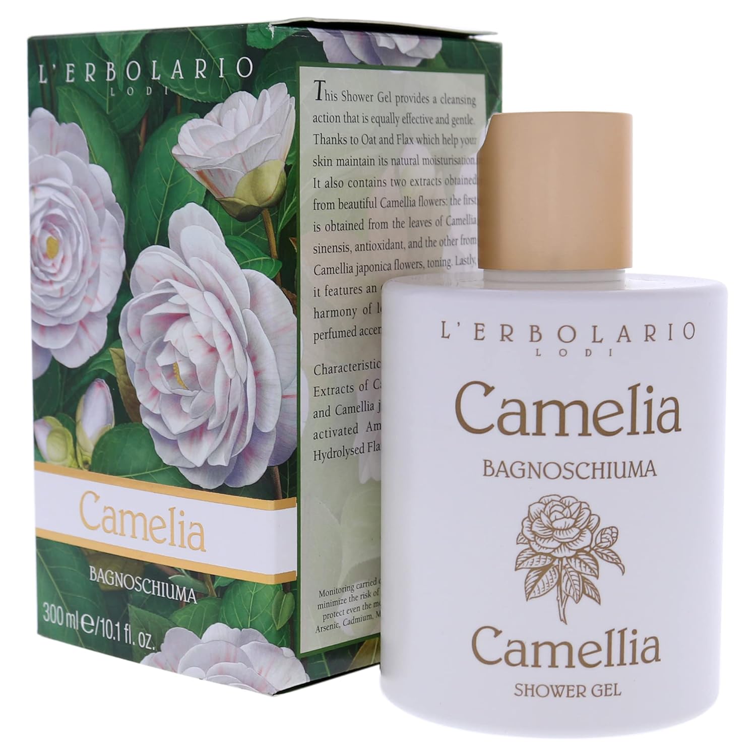 L'Erbolario Shower Gel – Antioxidant-Rich Moisturizing Body Wash – Firming And Soothing Body Soap With Floral Scent For Daily Use – Camellia - 10.1 Oz : Beauty & Personal Care