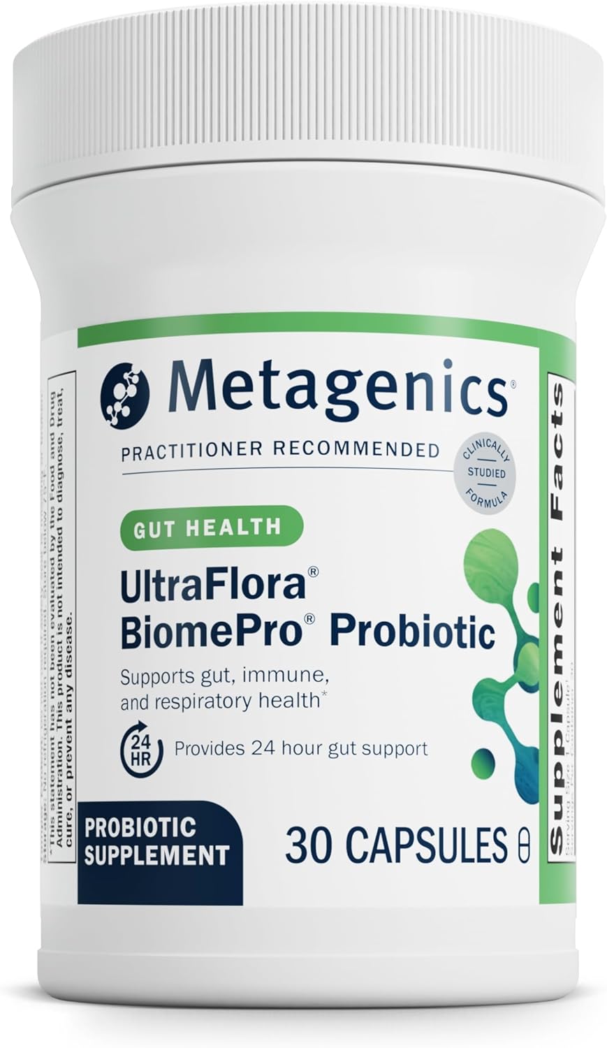 Metagenics Ultraflora Biomepro Probiotic - Daily Multistrain Probiotic Supplement To Help Support Gastrointestinal And Immune Health - 30 Capsules, 1 Month Supply