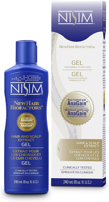 NISIM NewHair BioFactors Hair and Scalp Gel Extract with AnaGain For Normal To Dry Hair - Gel Extract Specially Formulated To Maximize The Natural Growth-Cycle Of Your Hair (8 Ounce / 240 Milliliter)