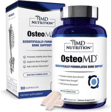 1MD Nutrition OsteoMD for Comprehensive Support - Supplement for Women and Men - Promote Density w/Vitamin D - Hydroxyapatite w/Vitamin D3 & K2-90 Capsules