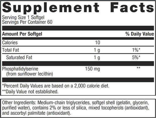 Metagenics Phosphatidylserine - Helps Support Cognitive Function And Learning* - 60 Count