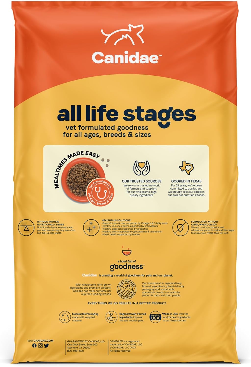 Canidae All Life Stages Premium Dry Dog Food for All Breeds, All Ages, Chicken Meal & Rice Recipe, 27 lbs. : Pet Supplies