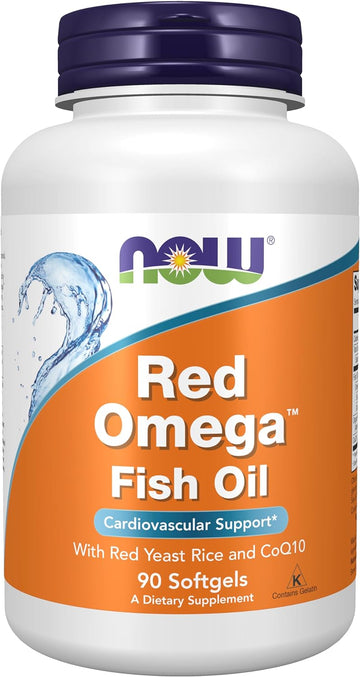 NOW Supplements, Red Omega? with CoQ10 30 mg and Omega-3 Fish Oil, Cardiovascular Support*, 90 Softgels