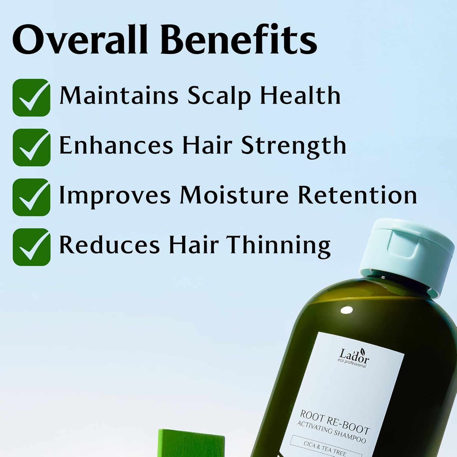 La'Dor Root Re-Boot Refreshing Hair Loss Relief Shampoo Activating W/Centella Asiatica & Tea Tree, Biotin - Shine, Deep Cleansing For Very Oily Scalp, Korean Haircare 10Oz