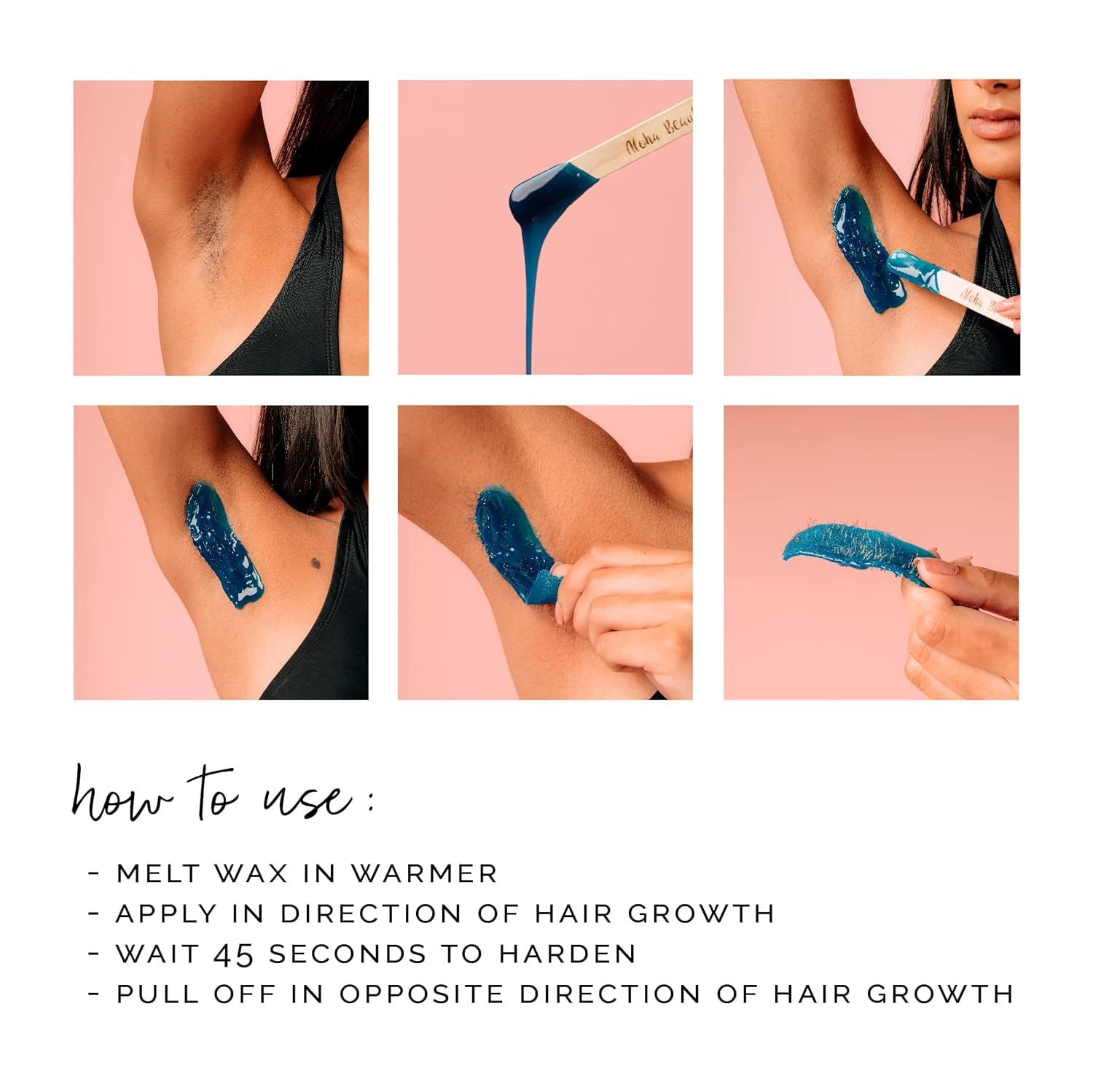 Koluawax Hard Wax Beads For Hair Removal – Coarse Hair Formula – Face, Brazilian, Underarms, Back Chest, Bikini Waxing – Sea Salt & Surf, 1Lb Refill For Wax Warmers & 10 Large Applicator Sticks : Beauty & Personal Care