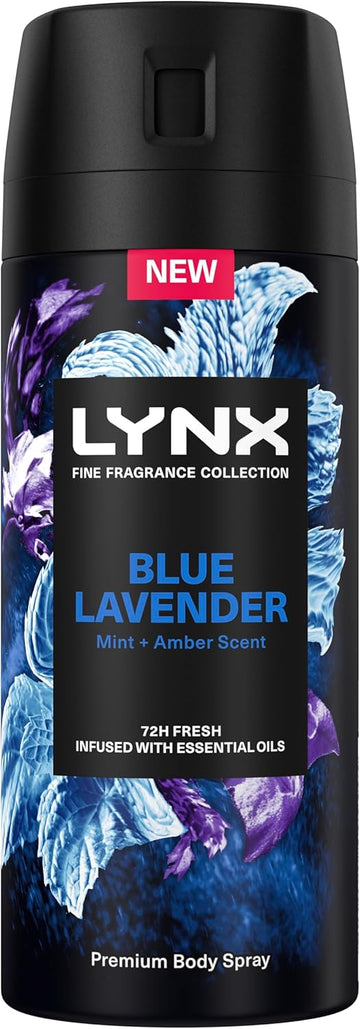 Lynx Fine Fragrance Collection Blue Lavender Premium Deodorant Bodyspray 150 Ml