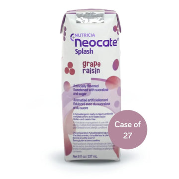 Neocate Splash - Ready-To-Feed Hypoallergenic Amino Acid-Based Toddler And Junior Formula - Grape - 8 Fl Oz Box (Case Of 27)