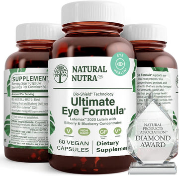 Natural Nutra Ultimate Eye Health Vitamins, Eye Supplement, Helps Improve Eye Health, Bilberry Extract, 60 Capsule