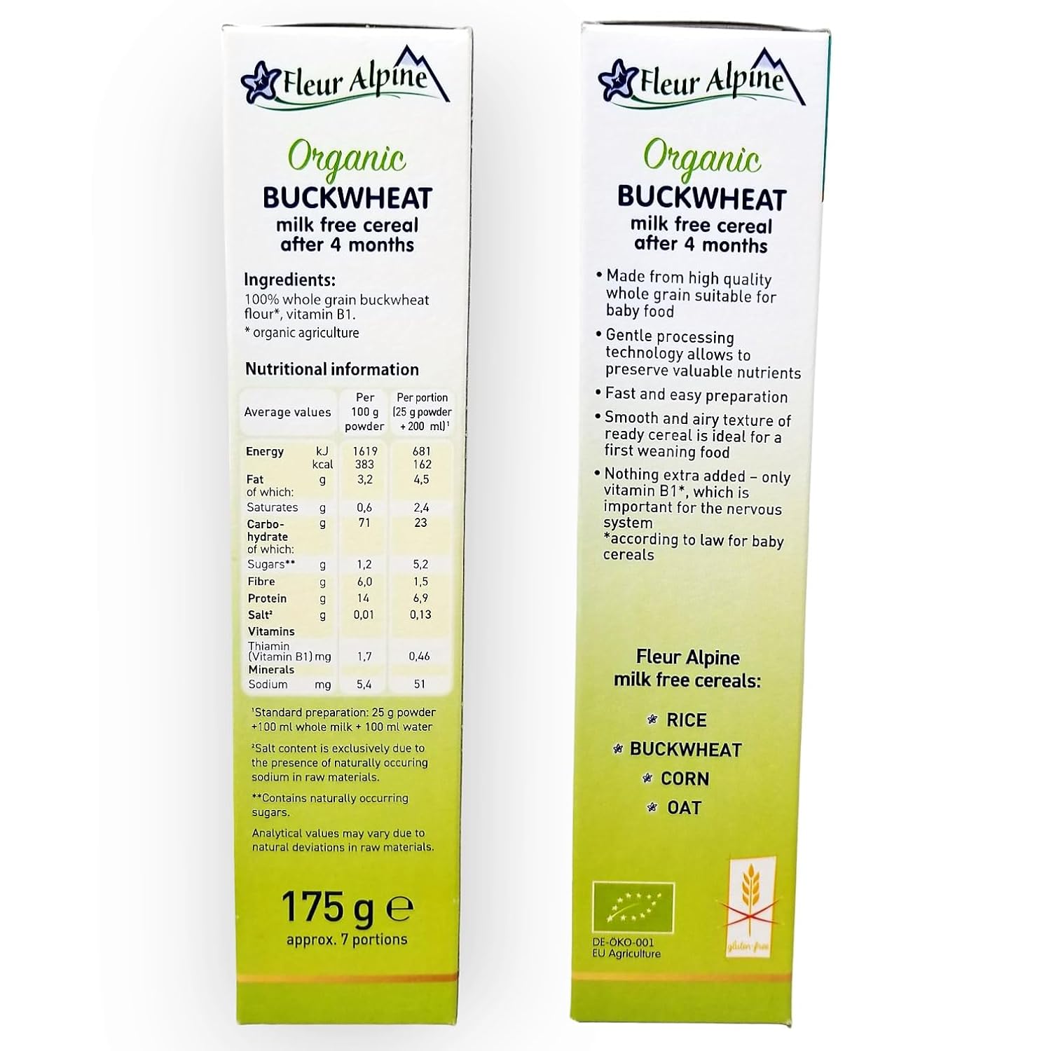 Fleur Alpine Beby Buckwheat Hypoallergenic For Babies From 4 Months 175G From Germany