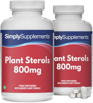 Plant Sterols 800mg with Beta-Sitosterol | 360 Vegan Tablets = Up to 4 Months' Supply | Helps Maintain Normal Cholesterol Levels | Vegan & Vegetarian Friendly | Manufactured in The UK