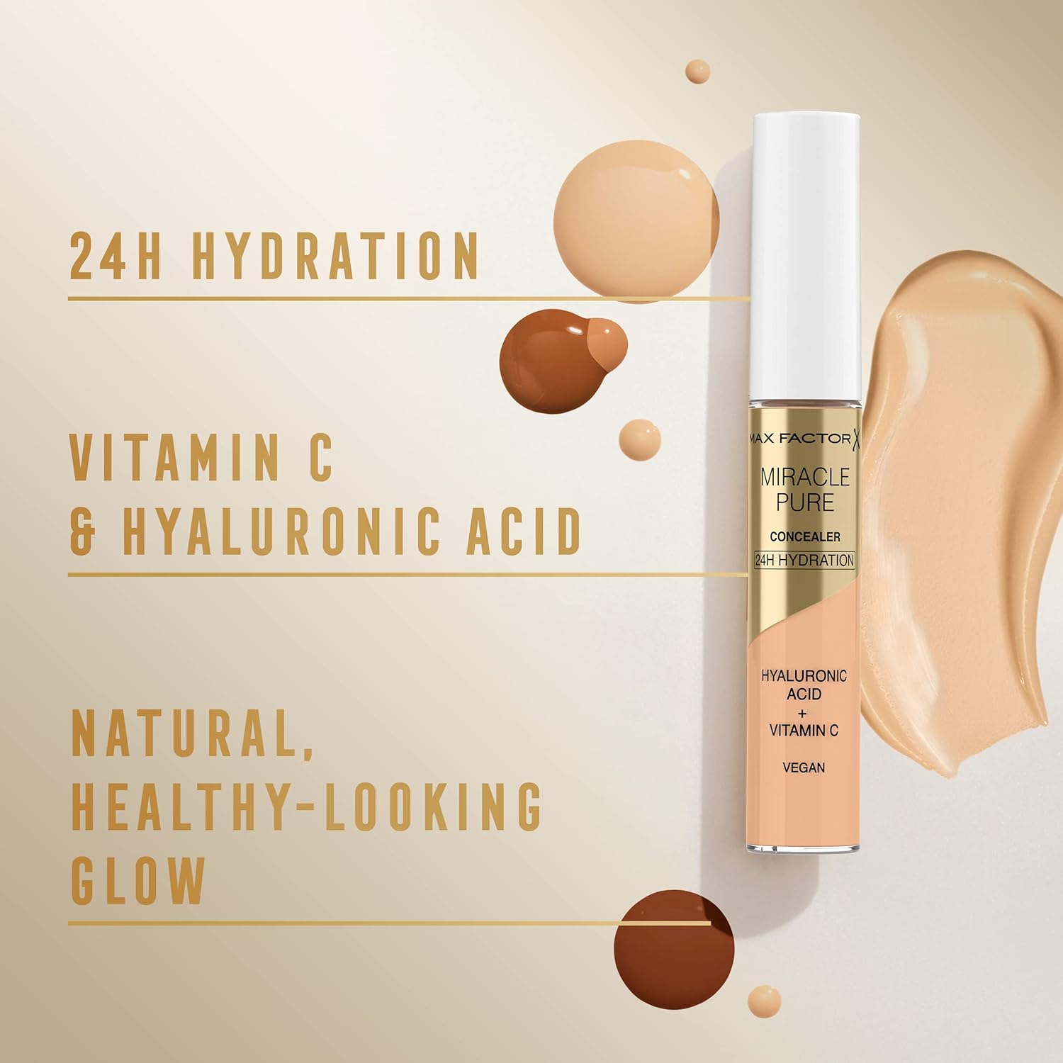 Max Factor Miracle Pure Concealer With Vitamin C and Hyaluronic Acid, Shade 05 : Amazon.co.uk: Beauty